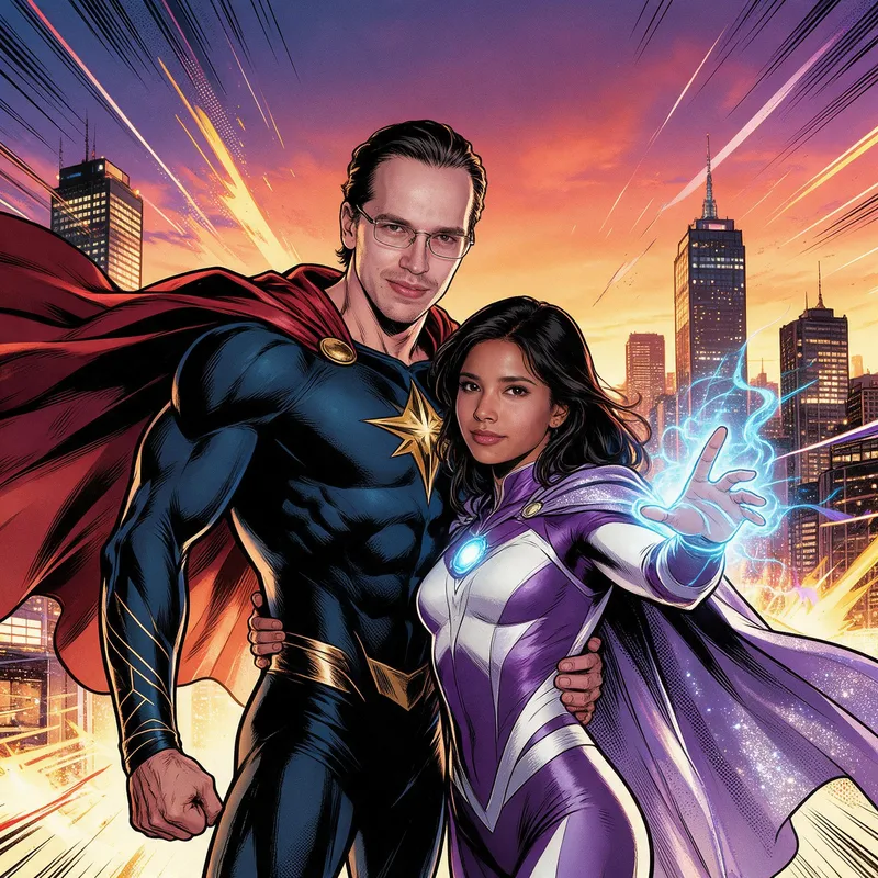 Comic Hero style example